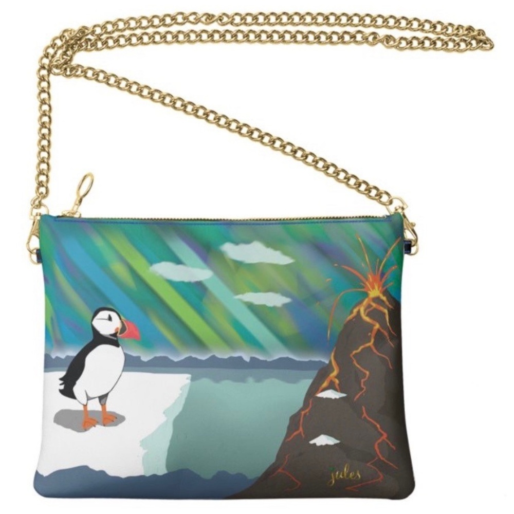 Italian leather Puffin Crossbody handbag